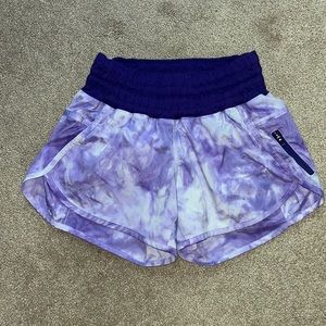 Purple Lululemon Tracker Shorts
